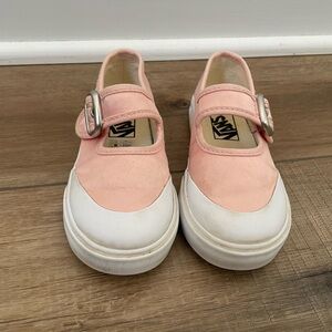 Vans Toddler Mary Jane Sneakers in Pink and White